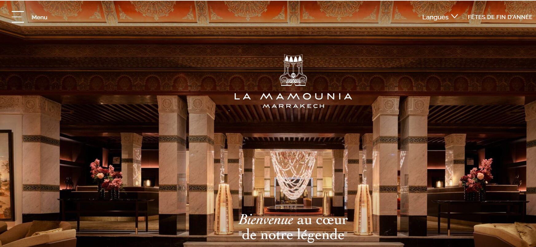 La Mamounia, Maroc  lun des meilleuurs hôtels au monde et meilleur hôtel au Maroc