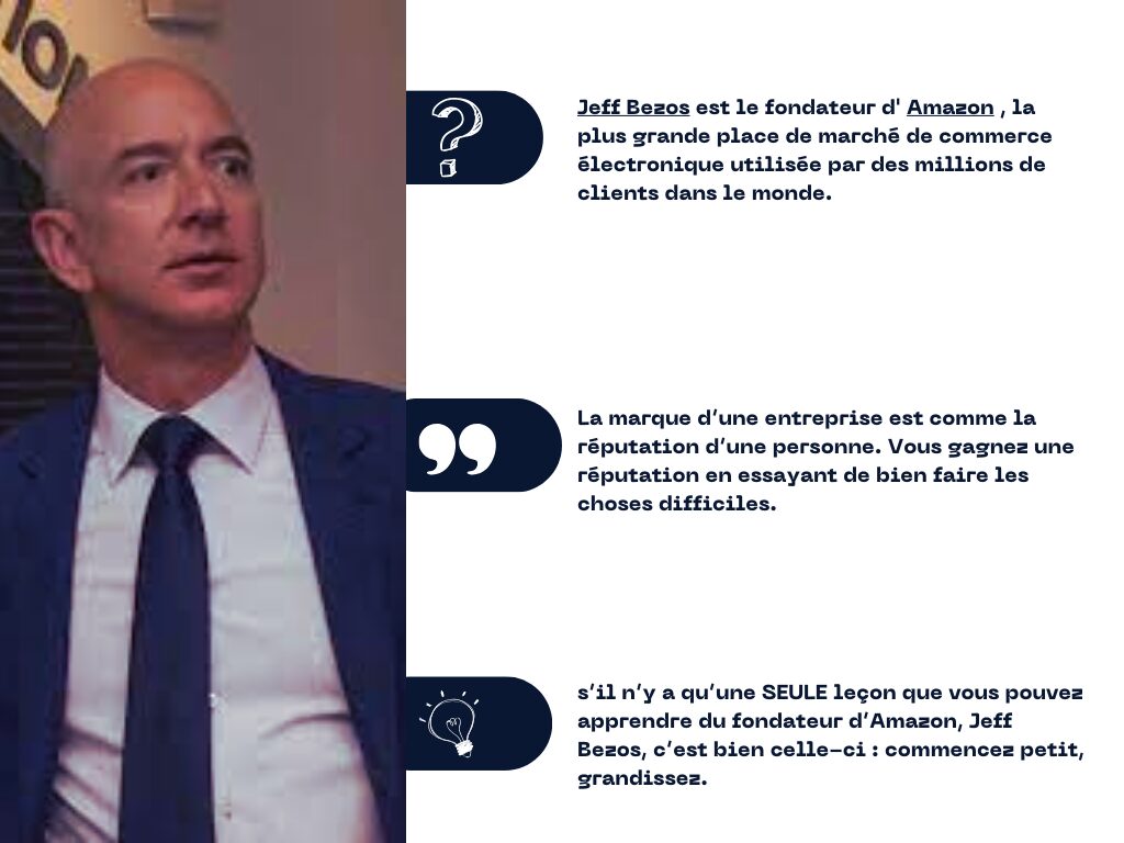 Jeff Bezos l'un des  entrepreneurs célèbres dans le monde 